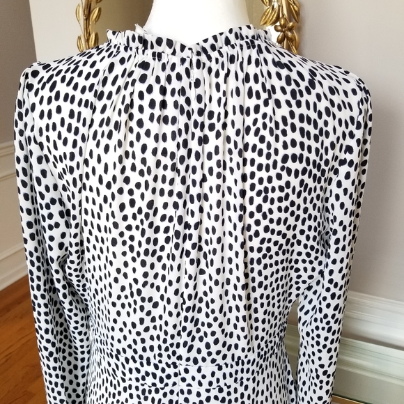 J.Crew Factory Ruffle Leopard Peasant Dress in 10 - Picture 4 of 5